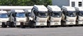 Silver heavy trucks Royalty Free Stock Photo