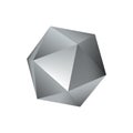 Silver Heptagon Realistic Composition