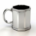 Silver Hex Tea Mug With Octagon Hand - Creative Commons Attribution