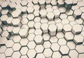 Silver hexagon pattern - honeycomb concept