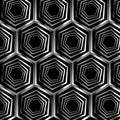 Silver hexagonal optical illusion