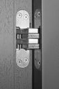 Silver hinge in close-up