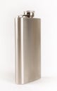 Silver hip flask Royalty Free Stock Photo