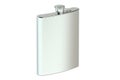 Silver hip flask Royalty Free Stock Photo