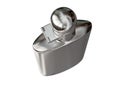 Silver Hip Flask Royalty Free Stock Photo