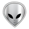 Silver holographic alien