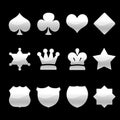 Silver Icons Royalty Free Stock Photo