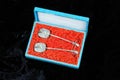 Silver incense holders. Royalty Free Stock Photo