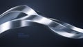 Silver intertwined shapes. Twisted metallic strokes