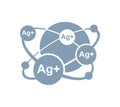 Silver ions emblem - Ag plus antibacterial effect Royalty Free Stock Photo