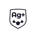 Silver ions icon, antibacterial protection vector Royalty Free Stock Photo