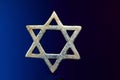 Silver Jewish star or Star of David