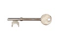 Silver key for mortice lock with clipping path