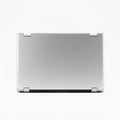 Silver laptop displayed from the back on a white background isolated on white background Royalty Free Stock Photo