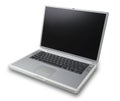 Silver laptop facing left,isolated