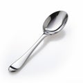 Silver Large Spoon In Chrome - Classic Japanese Simplicity Royalty Free Stock Photo