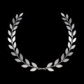 Silver laurel wreath icon 1