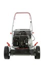 Silver lawn mower. Royalty Free Stock Photo