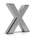 Silver letter X