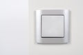 Silver light switch Royalty Free Stock Photo
