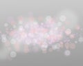 Silver Lights And Stars On Grey Background Abstract