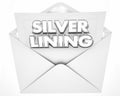 Silver Lining Envelope Positive Attitude Result Outcome 3d Illus