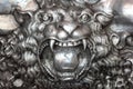 Silver Lion sculpture Thai style