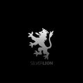 Silver lion symbol Royalty Free Stock Photo
