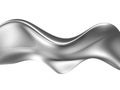 Silver liquid abstract shiny splash Royalty Free Stock Photo