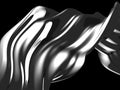 Silver liquid abstract shiny splash Royalty Free Stock Photo