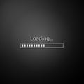 Silver Loading icon isolated on black background. Progress bar icon. Long shadow style. Vector Royalty Free Stock Photo