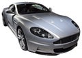 Silver luxury coupe isolated Royalty Free Stock Photo