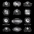 Silver Luxury Labels Set Royalty Free Stock Photo