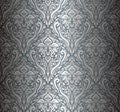 Silver luxury vintage wallpaper background