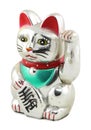 Silver Maneki Neko Japan Lucky Cat