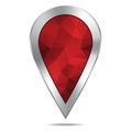 Silver Map Location Diamond Pointer Icon Royalty Free Stock Photo