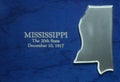 Silver Map of Mississippi