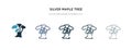 Silver maple tree icon in different style vector illustration. two colored and black silver maple tree vector icons designed in Royalty Free Stock Photo