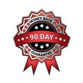 Silver Medal Money Back In 90 Days Guarantee Isolated Template Seal Icon