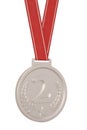 Silver medals Isolated in white background. 3d illustration