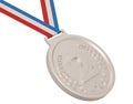Silver medals Isolated in white background. 3d illustration