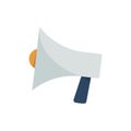 Silver megaphone isolated graphic illustration