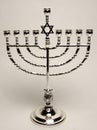 Silver menorah Royalty Free Stock Photo