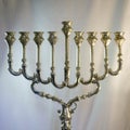 Silver Menorah Royalty Free Stock Photo