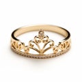 Princess Tiara Ring - Intricately Detailed Gold Crown Inspired Jewelry