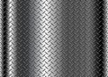 Silver metal background with diamond plate texture pattern, shiny chrome texture Royalty Free Stock Photo