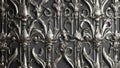 silver metal background _ A silver wallpaper that looks realistic and detailed with fleur de lis, the wallpaper Royalty Free Stock Photo