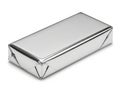 Silver metal box isolated on white background Royalty Free Stock Photo