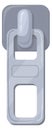 Silver metal clasp. Zipping puller cartoon icon Royalty Free Stock Photo