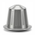 Silver Metal Coffee Capsule on White Background Royalty Free Stock Photo
